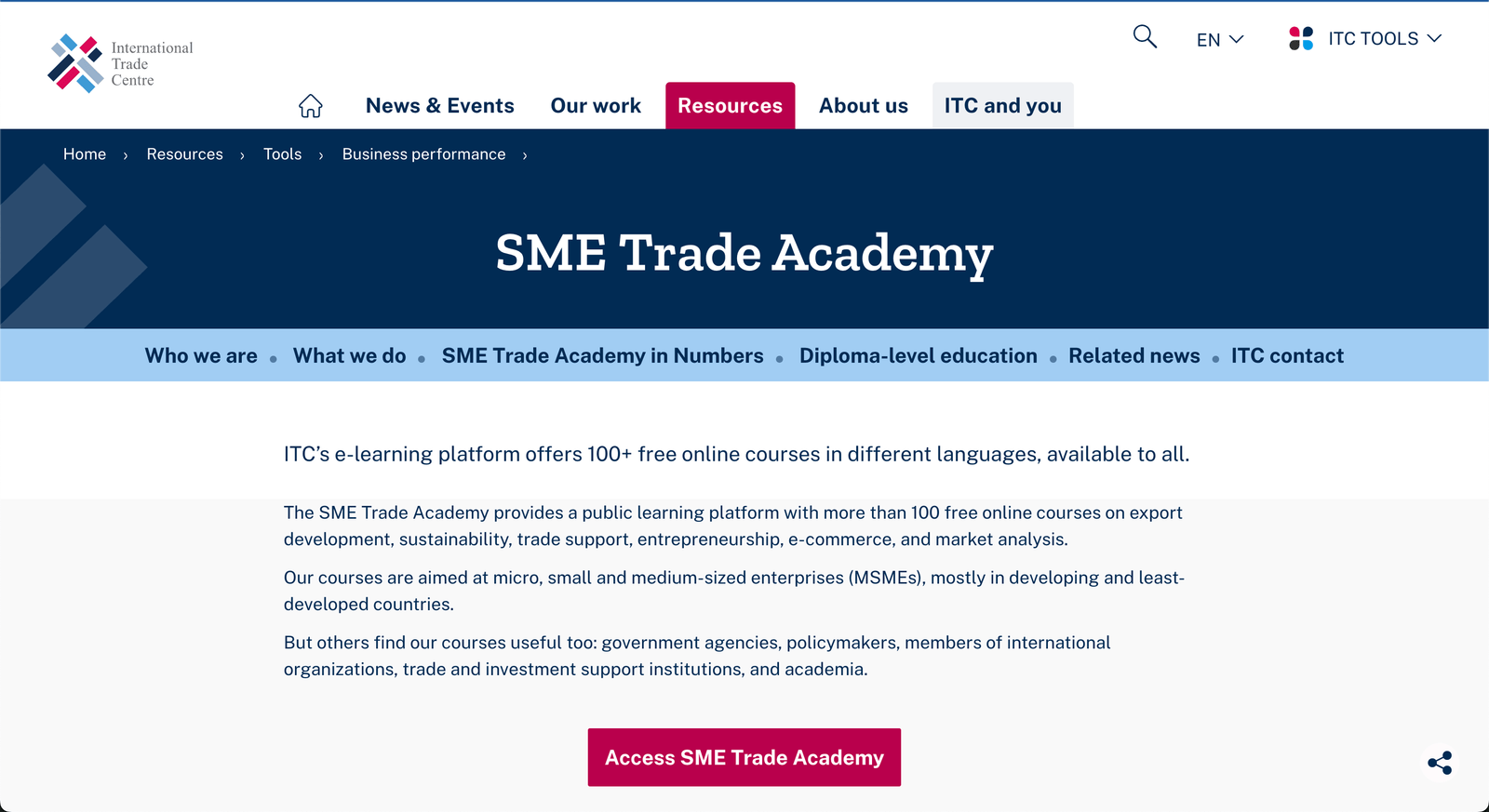 UN ITC Trade Academy
